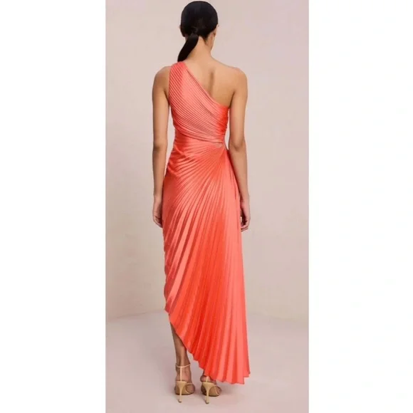 ALC Delphina Satin Dress in Coral.